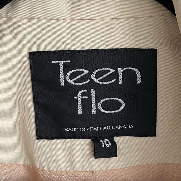 TEENFLO Canada Double Breasted Trench Coat Cream Tan 10 - Picture 10 of 11